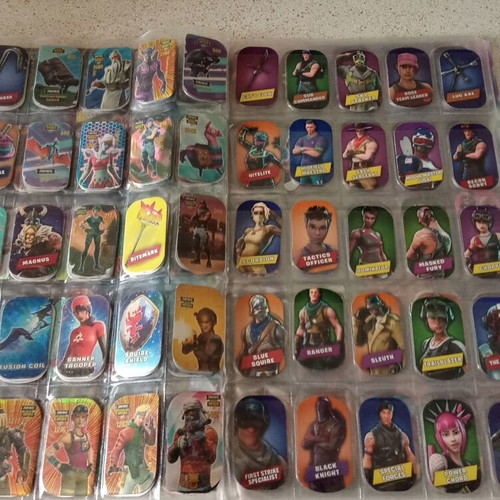 Fortnite metal tags set 195 pieces like new