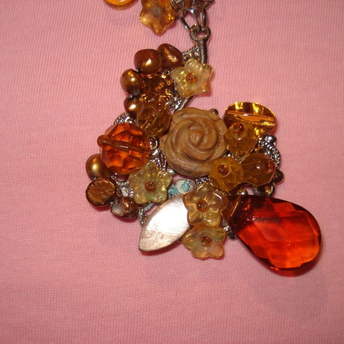 Unique necklace with various stones like new