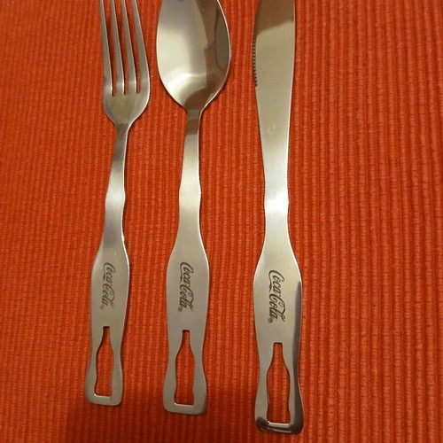 Collectible Coca Cola knife, fork, spoon set like new