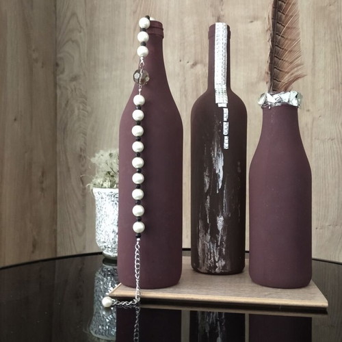 Handmade decorative vases made from bottles, custom made