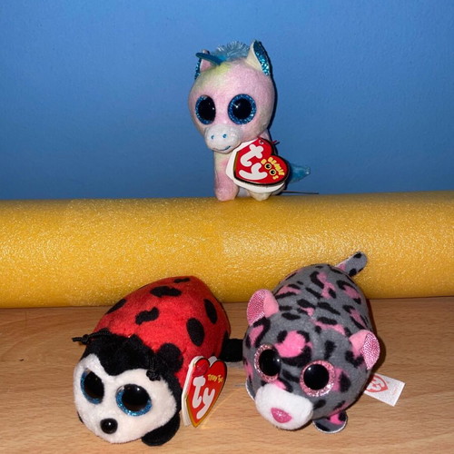 Small Ty Beanie Bellies Skylar plush toys like new, set of 3