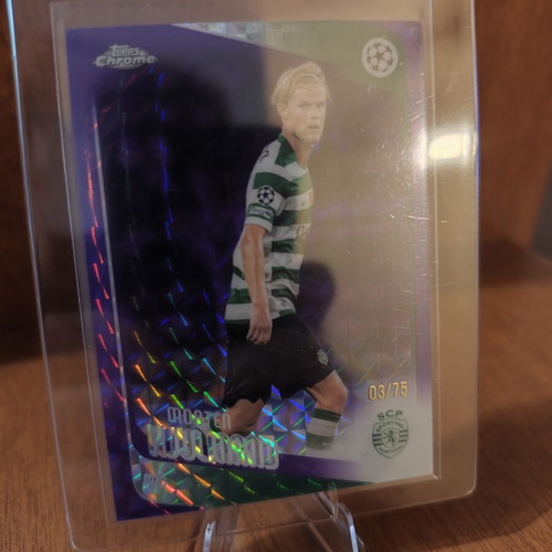 Morten Hjulmand Sporting CP Topps Chrome UCC Purple Geometric Refractor card like new
