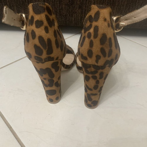 Leopard print sandals new, size 36, black and brown