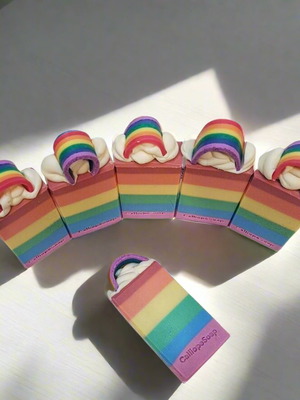 Rainbow Soap Bar new, honey fragrance