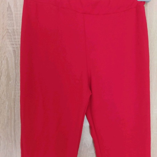 Red flared pants new, size S