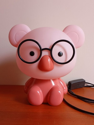 Pink Koala Lamp with Glasses like new