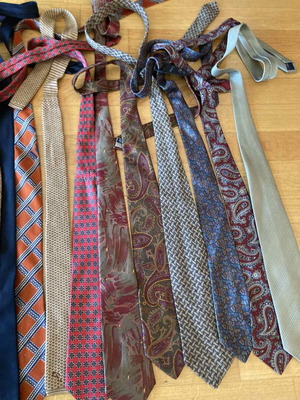 Ties used, pack of about 40, multicolored