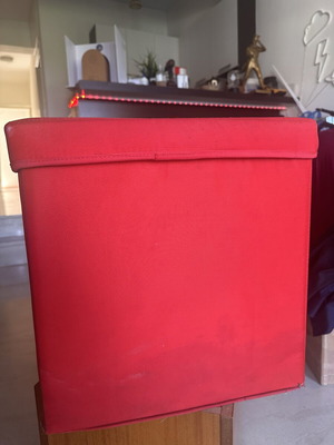 Storage Stool used with visible stains