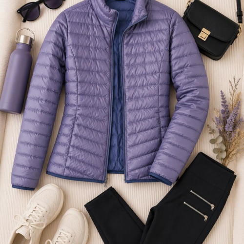 Women's lavender jacket, lightweight padded