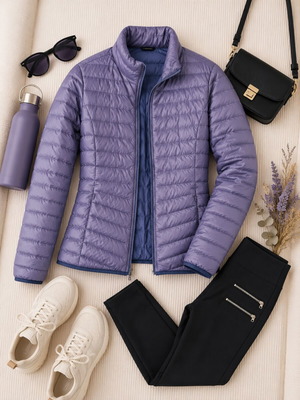 Women's lavender jacket, lightweight padded