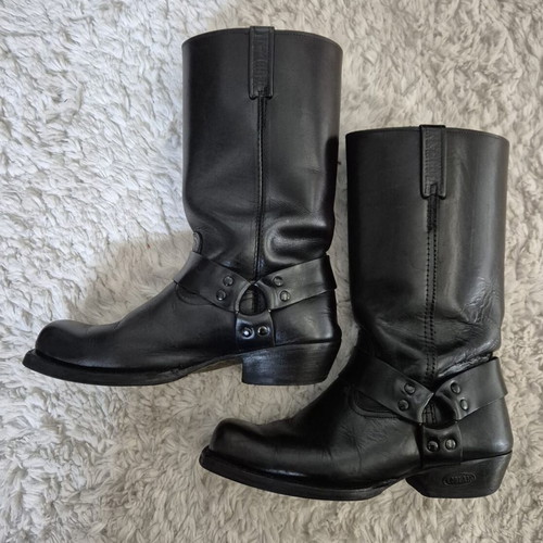 Loblan Biker Engineer Boots used, leather, size 44, vintage