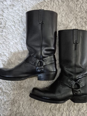 Loblan Biker Engineer Boots used, leather, size 44, vintage