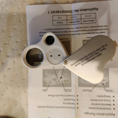 LED magnifier new with double and multiple magnification for jewelry