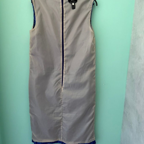 Mi-Rō electric blue sequin dress used, midi length