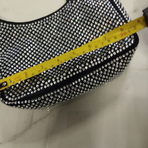 Evening bag with stones new, black handbag