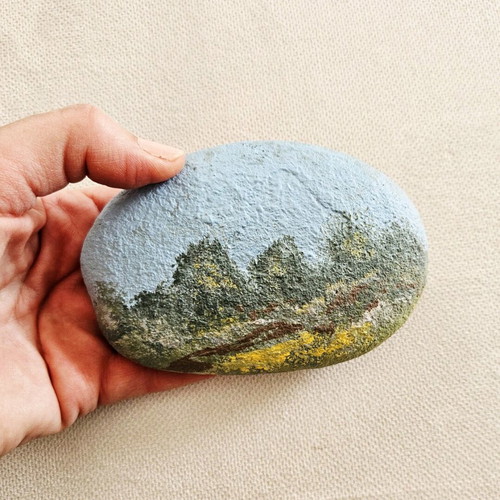 Handmade painted stone The Stillness Collection No4 like new
