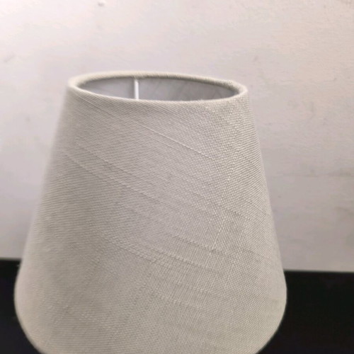 Metal table lamp with beige shade like new