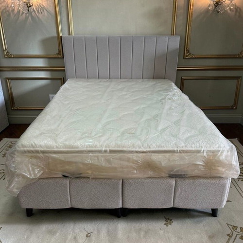 Teddy Double Bed 160x200cm with Headboard, Base and Mattress New