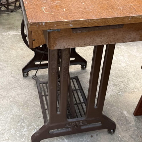 Singer sewing machine used with cabinet