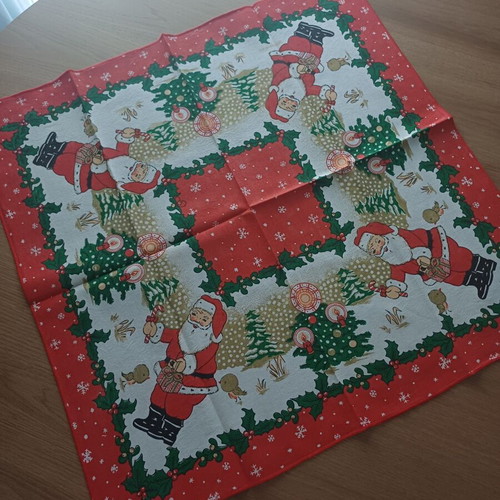 Christmas tablecloth square 64x64, like new