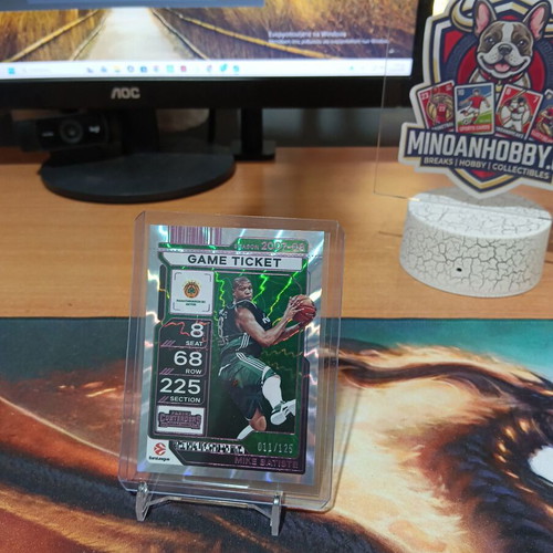 Mike Batiste Game Ticket Green Crackle Prizm Card Serial Numbered 012/125