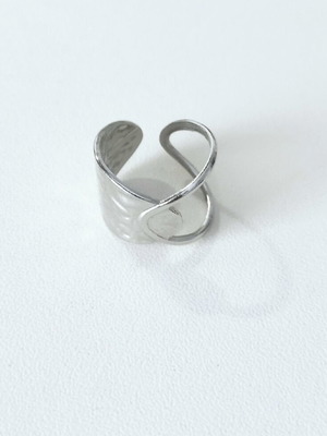Stainless steel ring like new, silver