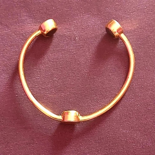 Gold bracelet used vintage 70s solid gold-plated steel