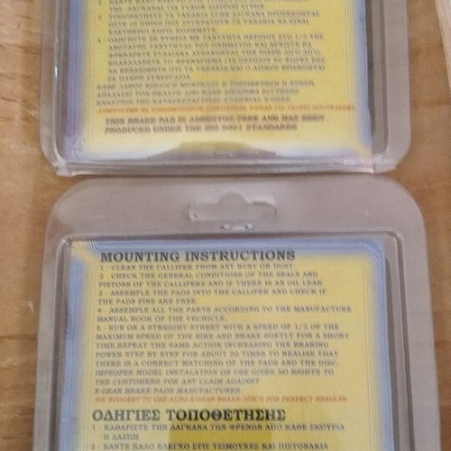 Honda CBR/NTV/RVF/Bros XGP 085 brake pads new in box