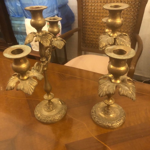 Brass Candlesticks pair like new