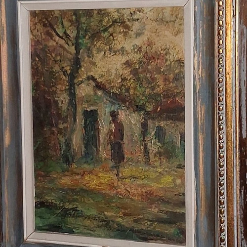 Charalampos Palaiologos Oil Painting on Wood, Like New