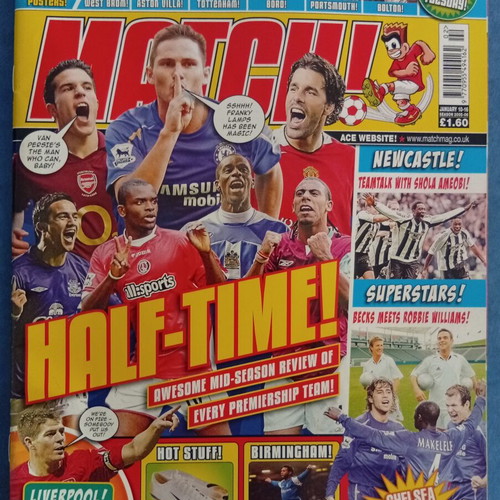 Match Football Magazine Issue 10-16 January 2006 Like New with Chelsea Poster