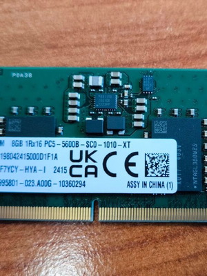 Kingston 8GB DDR5 5600MHz SO-DIMM μνήμη laptop σαν καινούργιο