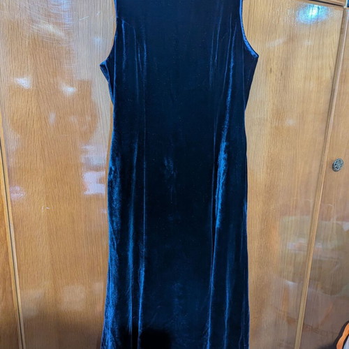 Velvet vintage dress dark purple for small medium