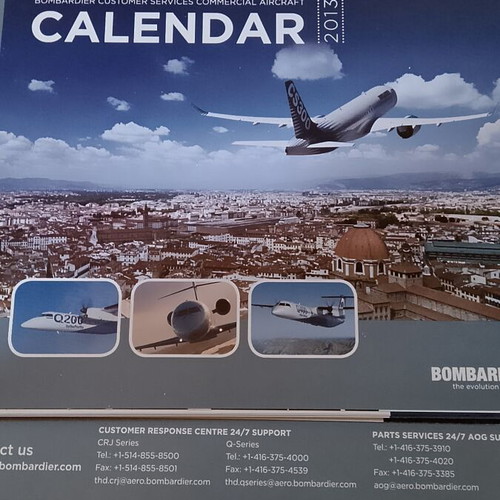 Bombardier 2013 collectible desk calendar like new