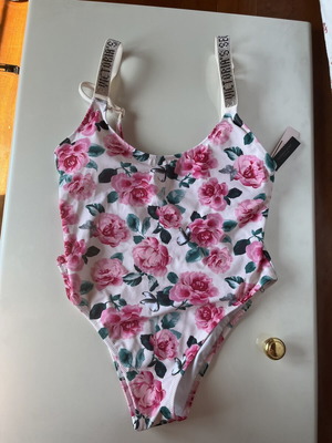 Victoria's Secret swimsuit with roses design open back new size S