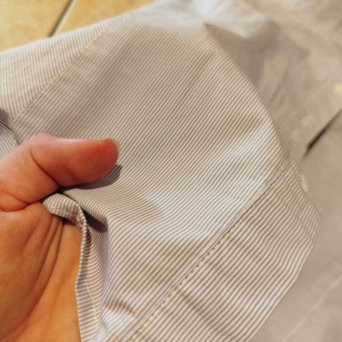 Cotton women's summer shirt like new, white and blue