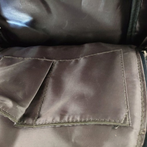 Blue faux suede backpack like new