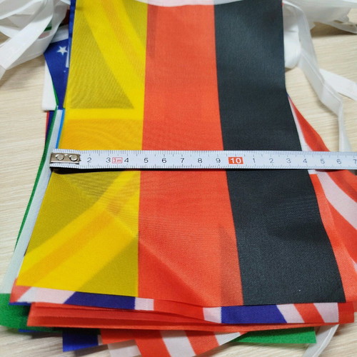 Hanging flags new, pack of 24 different polyester flags