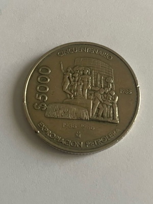 Νόμισμα 5000 Pesos Μεξικό 1988 μεταχειρισμένο, επετειακό συλλεκτικό