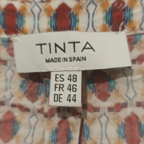 Tinta V Neck Printed Viscose Blouse XXL New