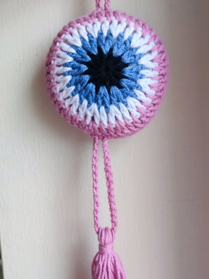Knitted eye new, decorative hanging for baby