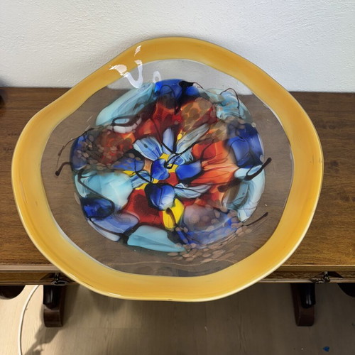 Murano decorative platter used, 44 cm diameter
