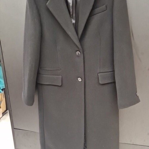 Zara wool black coat straight fit like new