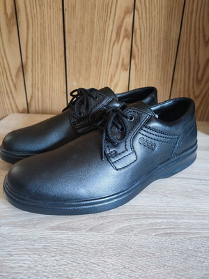 Ecco Soft men's casual leather shoes, black size 42