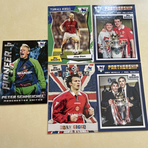 2025-26 Topps Decades Manchester United sticker lot