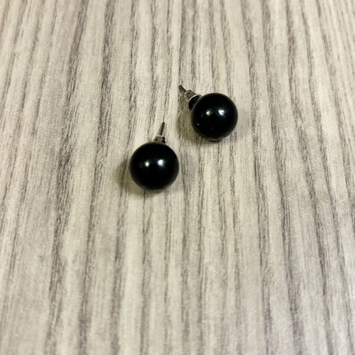 Earrings set of 3 pairs like new, silver color with black and white details