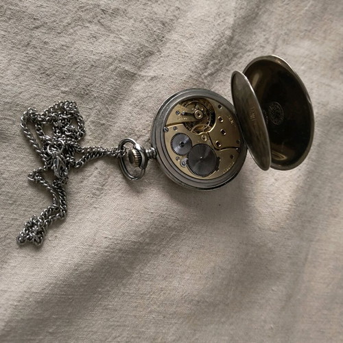 Zenith Grand Prix 1900 pocket watch like new, white