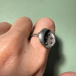 Handmade ring 18K gold and 925 silver used, vintage design