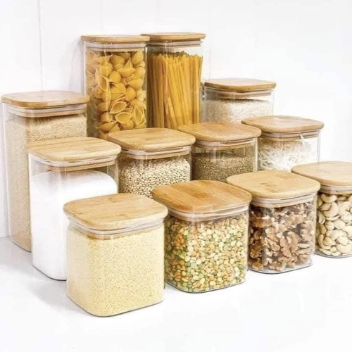 Crystal Bamboo Tupperware 1.9L new with airtight bamboo lid