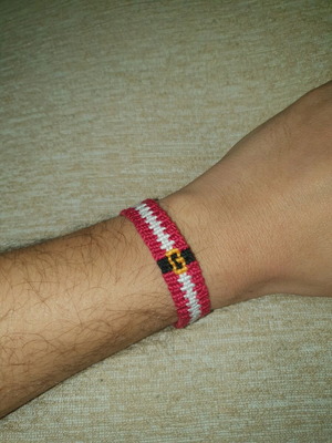 Christmas handmade macrame bracelet made to order